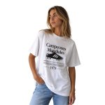 Camiseta Blanca Impresa a un Lado - Imagen 2